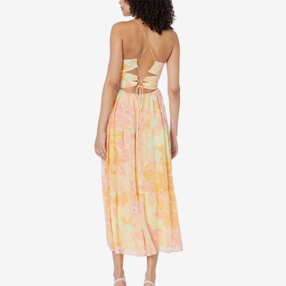 WAYF Cami Lace-Up Back Tiered Maxi Dress - Picture 3 of 9